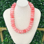 Chunky Marble Beaded Necklace - Lt. Coral Necklaces Sugar Babies Children's Boutique/Meg's Shoppe