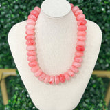 Chunky Marble Beaded Necklace - Lt. Coral Necklaces Sugar Babies Children's Boutique/Meg's Shoppe