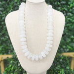 Chunky Marble Beaded Necklace - White Necklaces Sugar Babies Children's Boutique/Meg's Shoppe