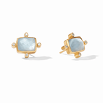 Clara Stud - Iridescent Chalcedony Blue Earrings Julie Vos
