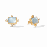 Clara Stud - Iridescent Chalcedony Blue Earrings Julie Vos