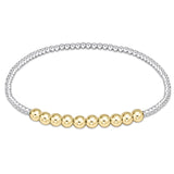 Classic Blissful 2mm Bracelet 4mm Bead - Mixed Metal Bracelets enewton
