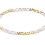 Classic Blissful Pattern 2.5mm Bead Bracelet - 3mm Pearl Bracelets enewton