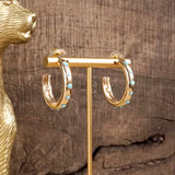 Classic Bubble Hoops – Turquoise Earrings PennyLine inc