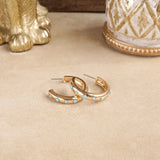 Classic Bubble Hoops – Turquoise Earrings PennyLine inc