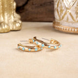 Classic Bubble Hoops – Turquoise Earrings PennyLine inc