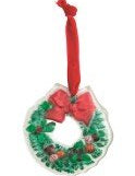 Classic Christmas Glass Ornament Seasonal Mudpie Wreath