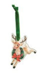 Classic Christmas Glass Ornament Seasonal Mudpie Reindeer