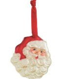 Classic Christmas Glass Ornament Seasonal Mudpie Santa