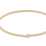 Classic Gold 2mm Bead Bangle Bracelets enewton