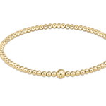Classic Gold 3mm Bead Bangle Bracelets enewton
