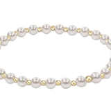 Classic Grateful Pattern 4mm Bead Bracelet - Pearl Bracelets enewton