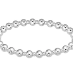 Classic Grateful Pattern 5mm Bead Bracelet - Silver Bracelets enewton