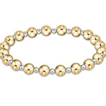 Classic Grateful Pattern 6mm Bead Bracelet - Mixed Metal Bracelets enewton