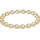 Classic Grateful Pattern 6mm Bead Bracelet - Mixed Metal Bracelets enewton