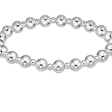 Classic Grateful Pattern 6mm Bead Bracelet - Silver Bracelets enewton