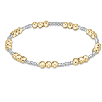 Classic Joy Pattern 4mm Bead Bracelet - Mixed Metal Bracelets enewton