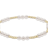Classic Joy Pattern 4mm Bead Bracelet - Pearl Bracelets enewton