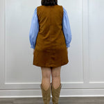 Classic Mod Button Dress - Camel Short Dresses Jodifl