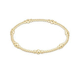 Classic Purpose Pattern 4mm Bead Bracelet - Gold Bracelets enewton