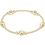 Classic Purpose Pattern 6mm Bead Bracelet - Gold Bracelets enewton
