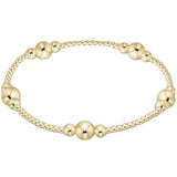 Classic Purpose Pattern 6mm Bead Bracelet - Gold Bracelets enewton