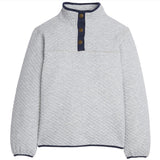 Classic Quilted Pullover - Gray/Navy Boys Outerwear Little English