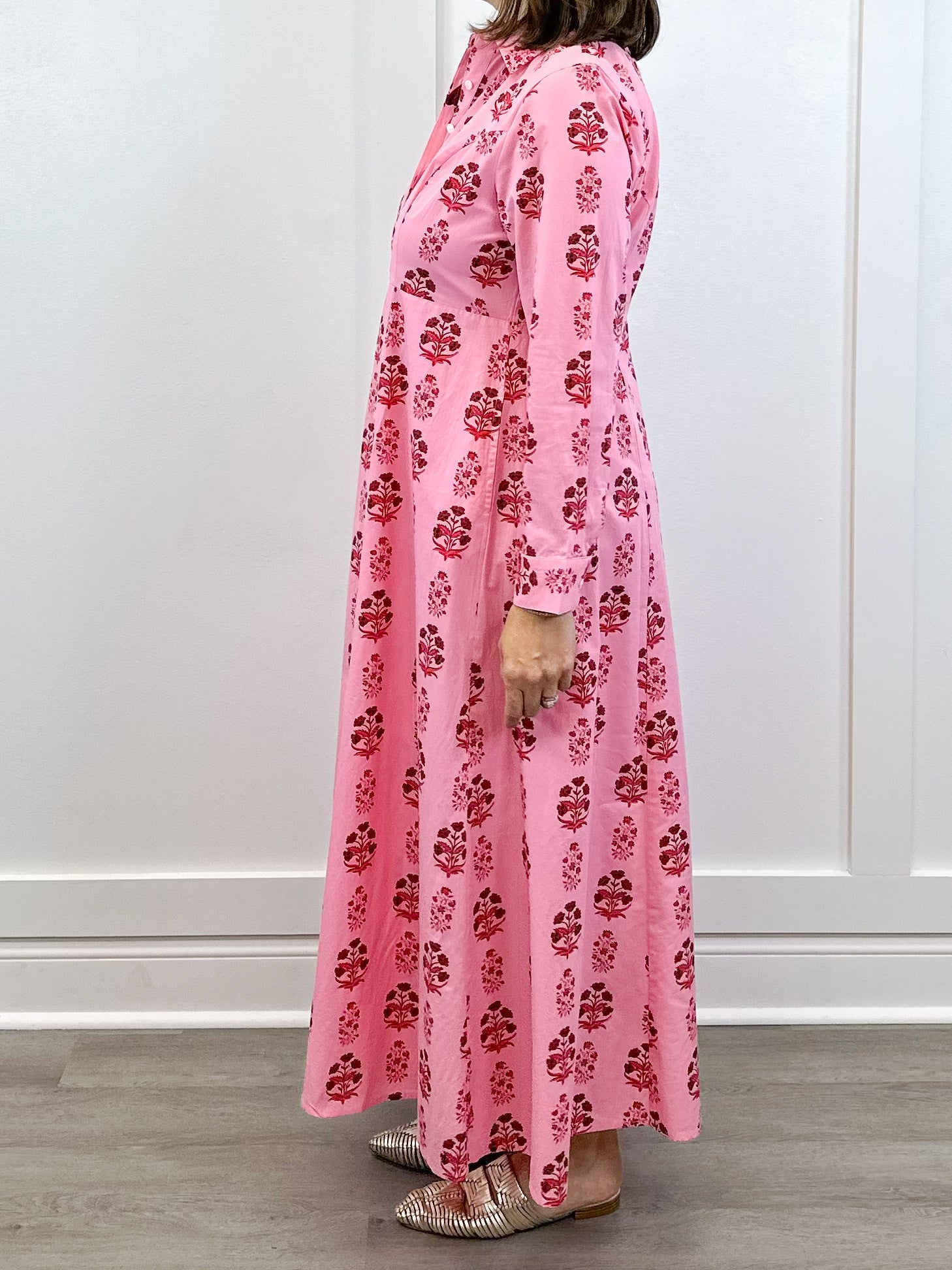 Classic Shirtdress - Scarlet Blossom Long Dresses Livro