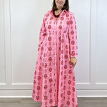 Classic Shirtdress - Scarlet Blossom Long Dresses Livro