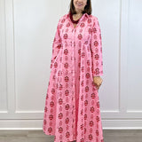 Classic Shirtdress - Scarlet Blossom Long Dresses Livro