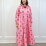 Classic Shirtdress - Scarlet Blossom Long Dresses Livro
