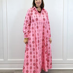 Classic Shirtdress - Scarlet Blossom Long Dresses Livro