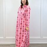 Classic Shirtdress - Scarlet Blossom Long Dresses Livro