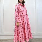 Classic Shirtdress - Scarlet Blossom Long Dresses Livro
