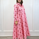 Classic Shirtdress - Scarlet Blossom Long Dresses Livro