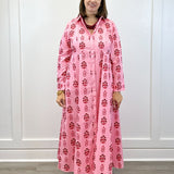 Classic Shirtdress - Scarlet Blossom Long Dresses Livro