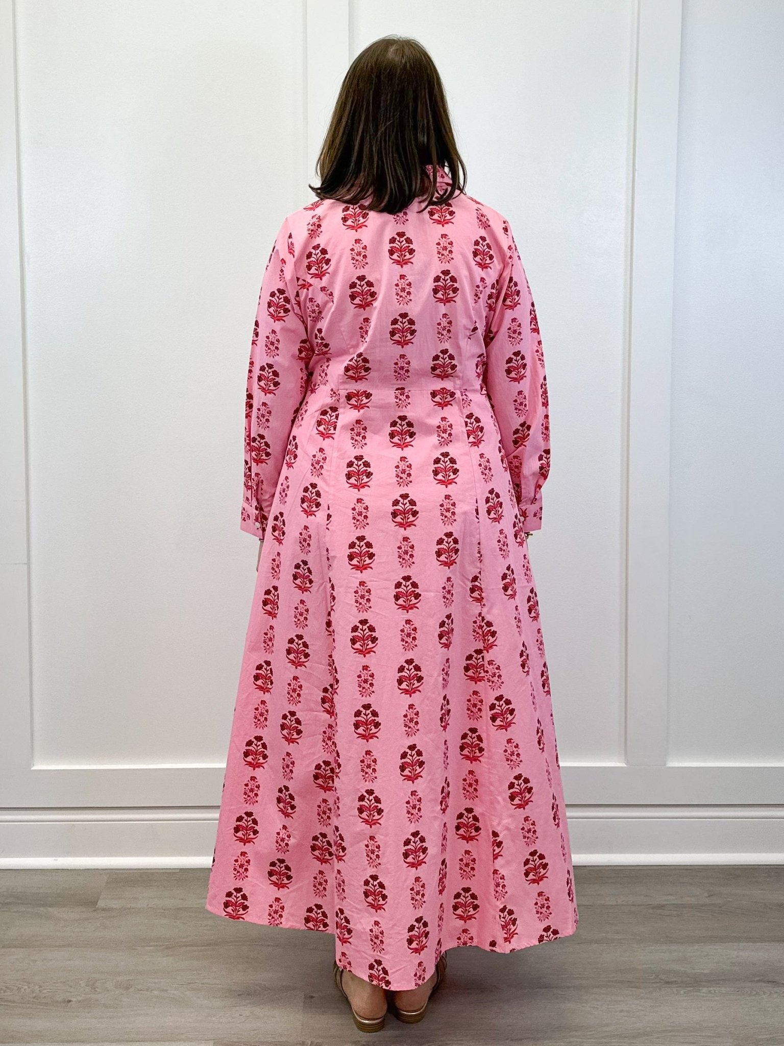 Classic Shirtdress - Scarlet Blossom Long Dresses Livro