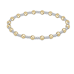 Classic Sincerity Pattern 4mm Bead Bracelet - Mixed Metal Bracelets enewton