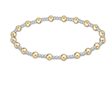 Classic Sincerity Pattern 4mm Bead Bracelet - Mixed Metal Bracelets enewton