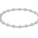 Classic Sincerity Pattern 4mm Bead Bracelet - Silver Bracelets enewton