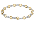Classic Sincerity Pattern 5mm Bead Bracelet - Mixed Metal Bracelets enewton