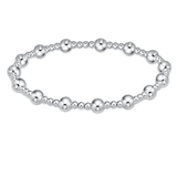 Classic Sincerity Pattern 5mm Bead Bracelet - Silver Bracelets enewton
