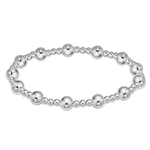 Classic Sincerity Pattern 6mm Bead Bracelet - Silver Bracelets enewton
