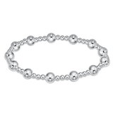 Classic Sincerity Pattern 6mm Bead Bracelet - Silver Bracelets enewton