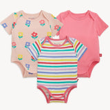 Cloudstretch Bodysuit Bundle 3 Pack - Pink Multi - Sugar Babies Children's Boutique/Meg's Shoppe