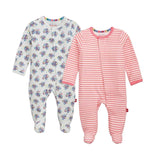 Cloudstretch Footie 2 Pack - Butterfly Multi Baby Sleepwear Magnetic Me