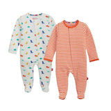 Cloudstretch Footie 2 Pack - Dino Multi Baby Sleepwear Magnetic Me