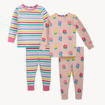 Cloudstretch L/S Pajama 2 - Pack - Floral/Pink - Sugar Babies Children's Boutique/Meg's Shoppe