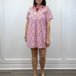 Cloverfield Striped Dress - Red Short Dresses Jodifl