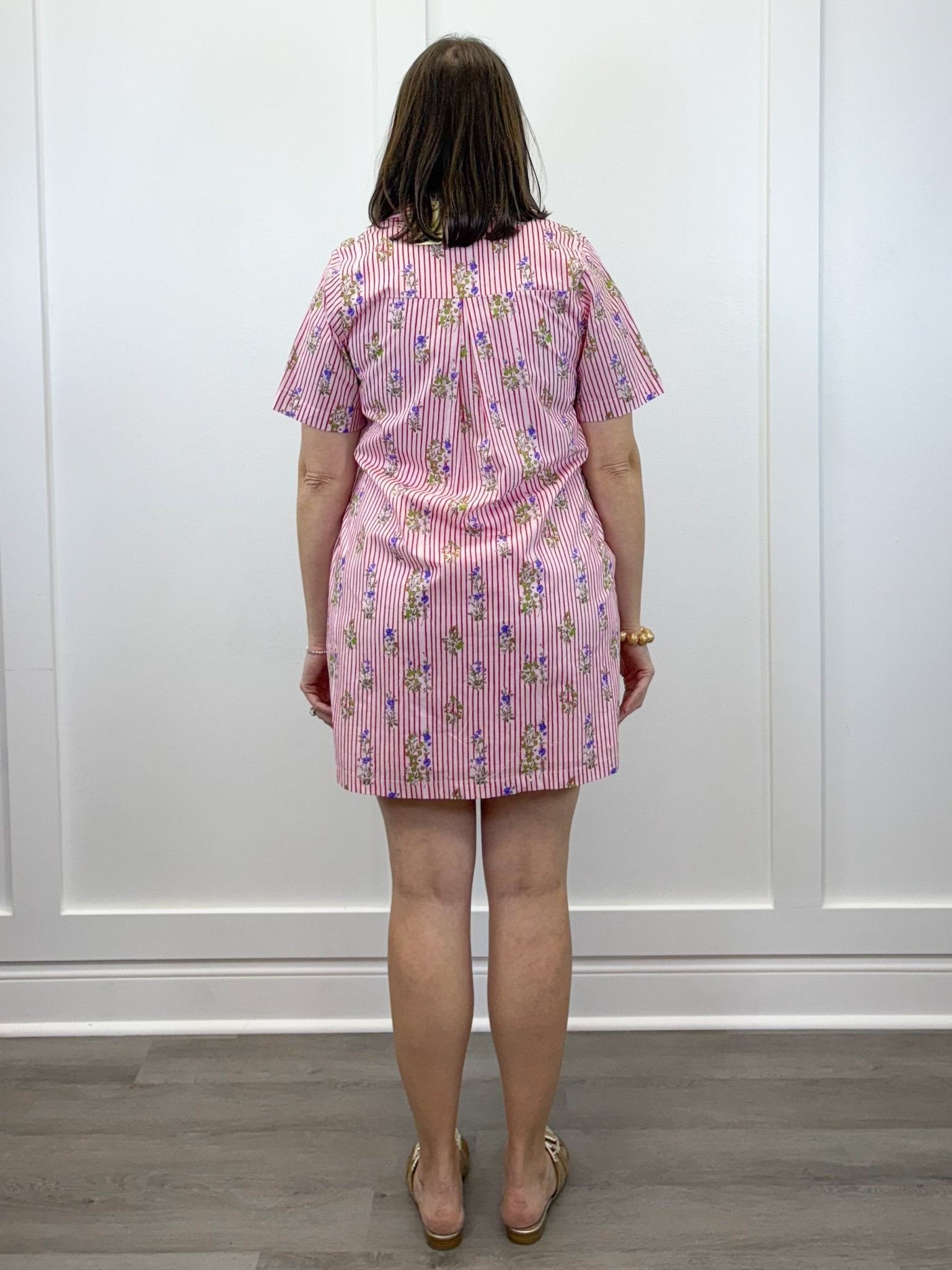 Cloverfield Striped Dress - Red Short Dresses Jodifl